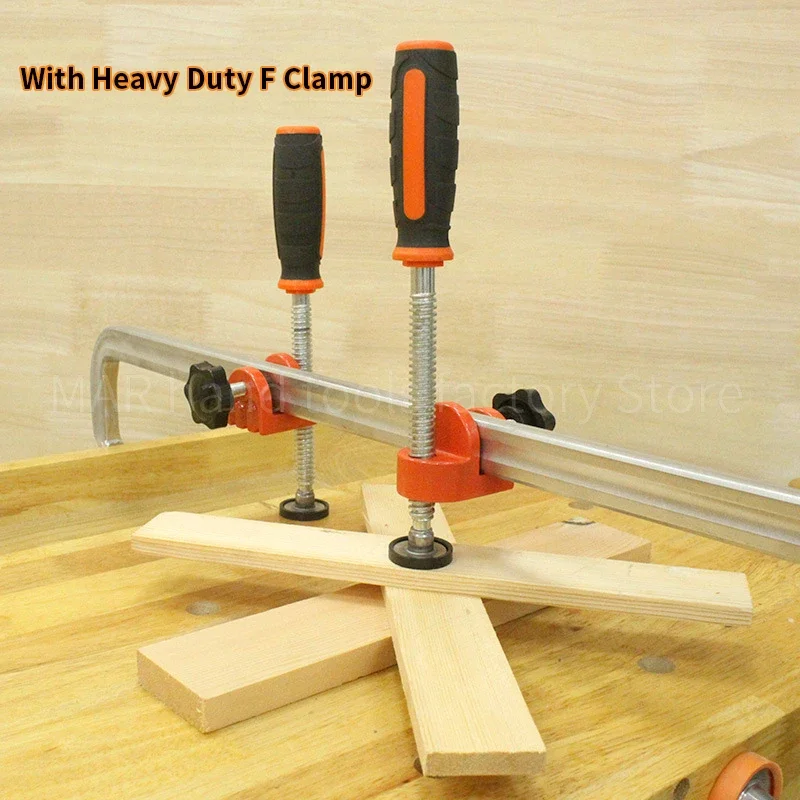 Woodworking Edge Clamp F Style Quick Clamp with Single Spindle Screw for Cabinet Furniture Making Project Heavy Duty Fixing Tool