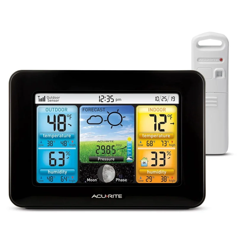 

Wireless Home Weather Station with Display, Indoor Outdoor Thermometer and Temperature Sensor