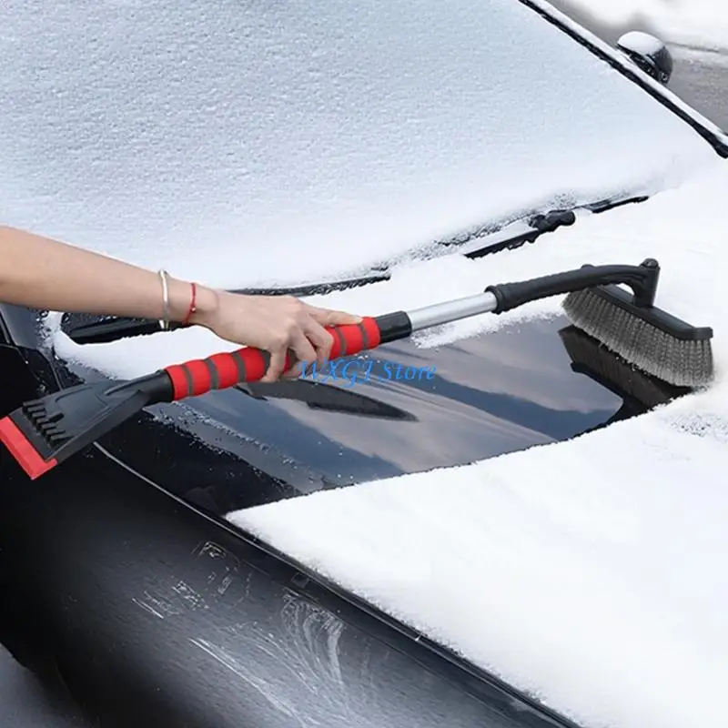 37JE Foldable Snow Removal Shatterproof Construction Double Purpose Design Clears Vehicles Window Snow For Automotive Use