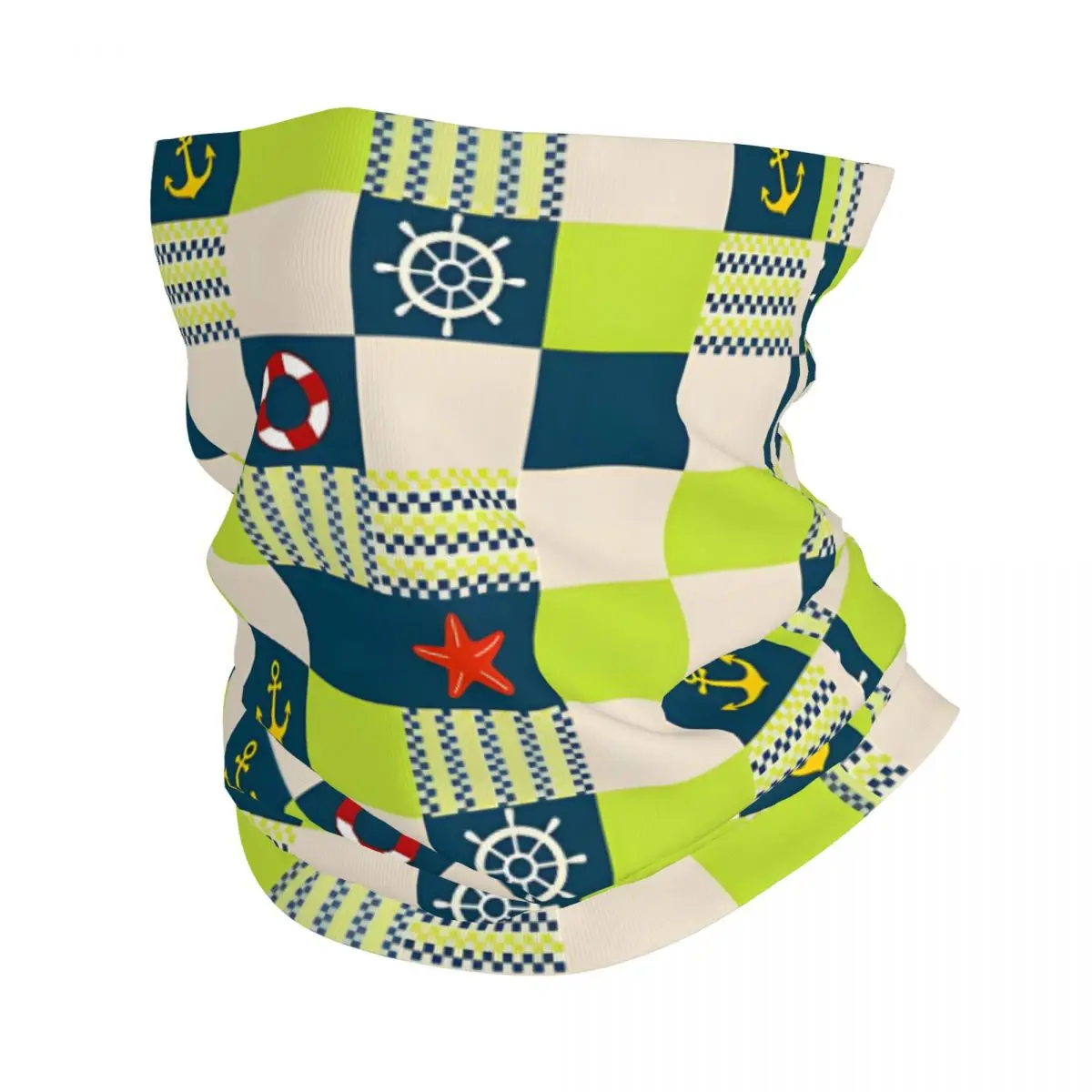 Nautical Headband Neck Warmer Men Ski Running Tube Scarf Medical Nurse Face Bandana Gaiter