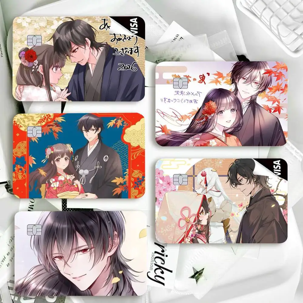 Manga O-Oni no Hanayome Waterproof Film Skin Cover Credit Card Stickers Debit Front Bank Bus Pass