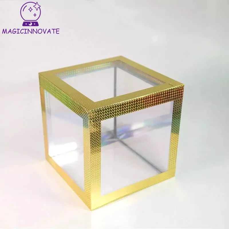 Flowers Appear From Transparent Box Tricks Stage Magic Instantly Fantastic Props