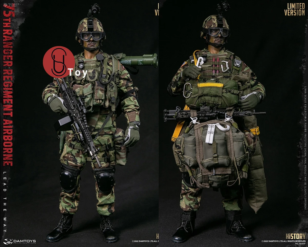 DAMTOYS DAM 78094F 1/6 US.75th Ranger Regiment Airborne Limited Version Military Action Figure Full Set Collectible Model Toys