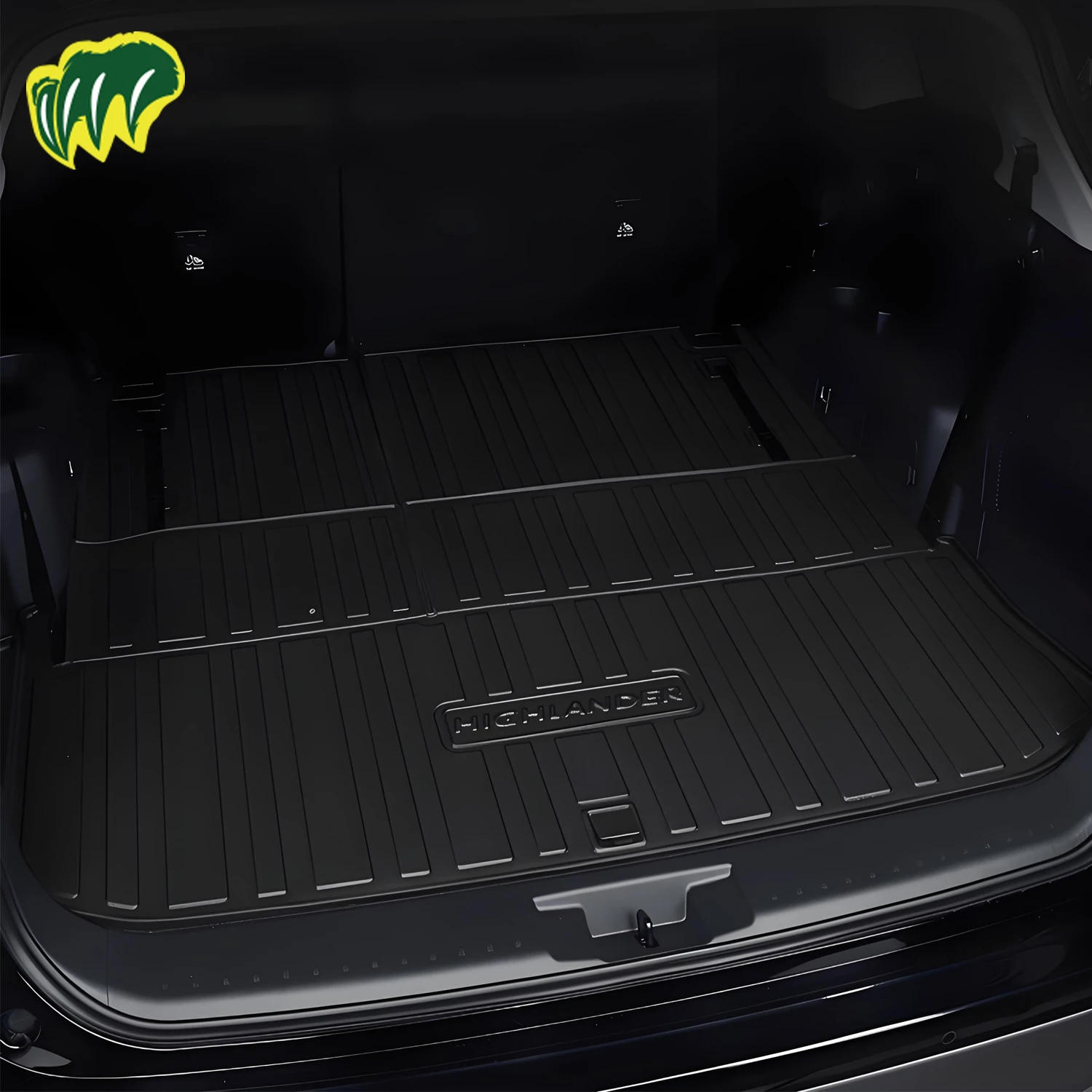 لتويوتا هايلاندر 2006-25 TPE مخصص صالح سيارة فرش داخلي للسيارات والشاحنات كل موسم البضائع حصيرة ثلاثية الأبعاد على شكل الجذع بطانة كرسي الظهر حماية حصيرة