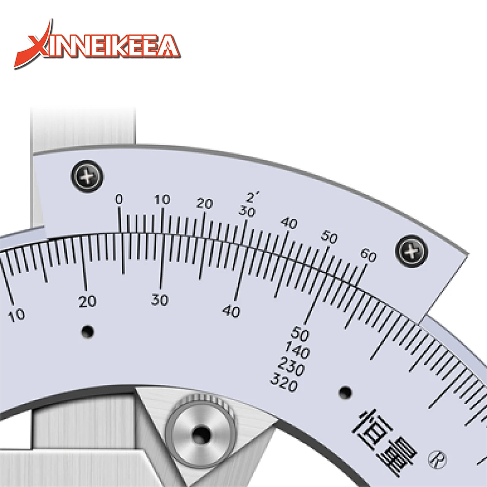 Righello angolare universale a 320 ° righello angolare universale a corsoio in acciaio inossidabile strumenti di misurazione speciali per la lavorazione del legno