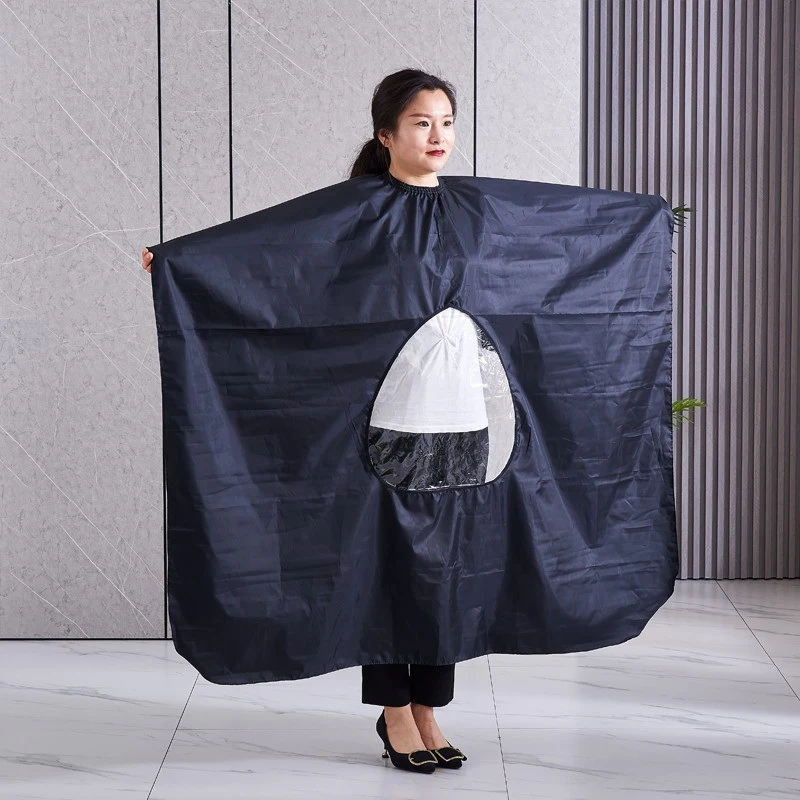 Salon Hairdressing Cape Barber With Transparent Viewing Window Haircut Cloak Apron Shave Apron Barber Shop Hairdressing Tool