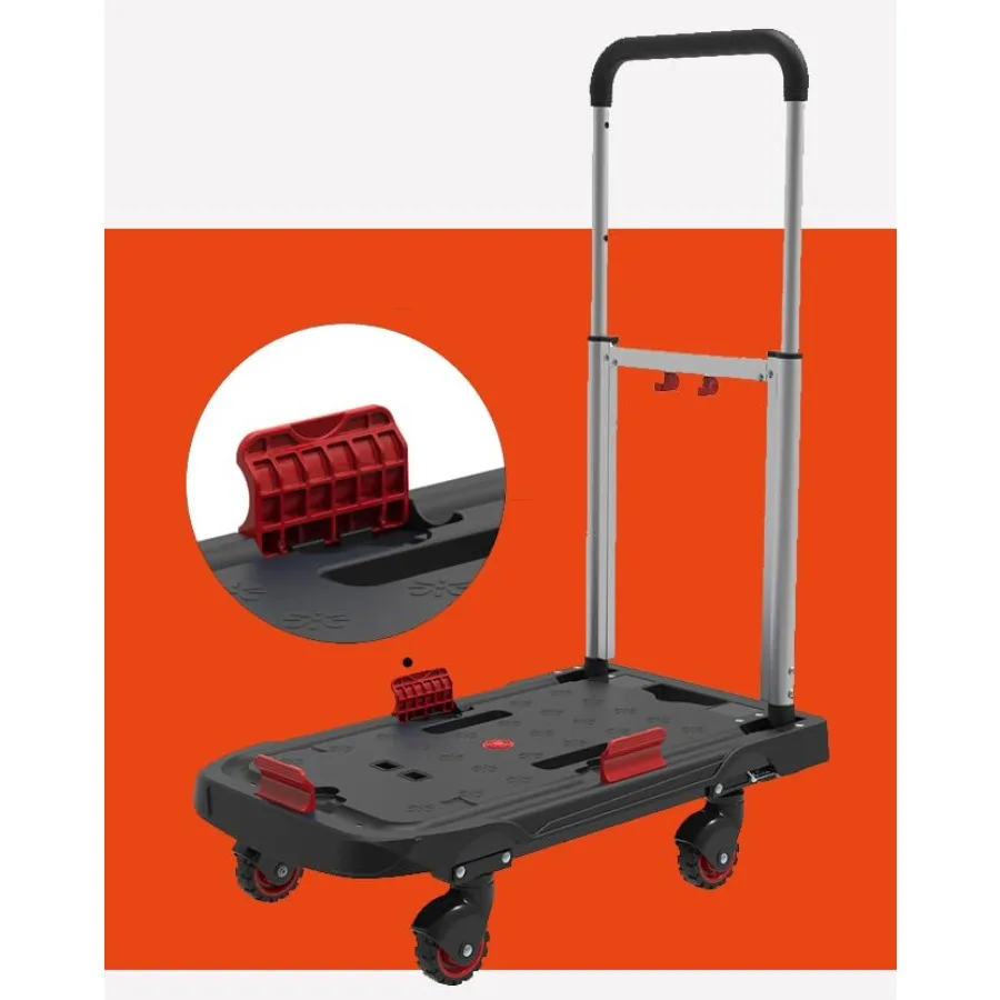 شاحنة يدوية متعددة الاستخدامات قابلة للطي مع تصميم مدمج خفيف الوزن وسهل التجميع للاستخدام العائلي، حل تخزين محمول Featuri