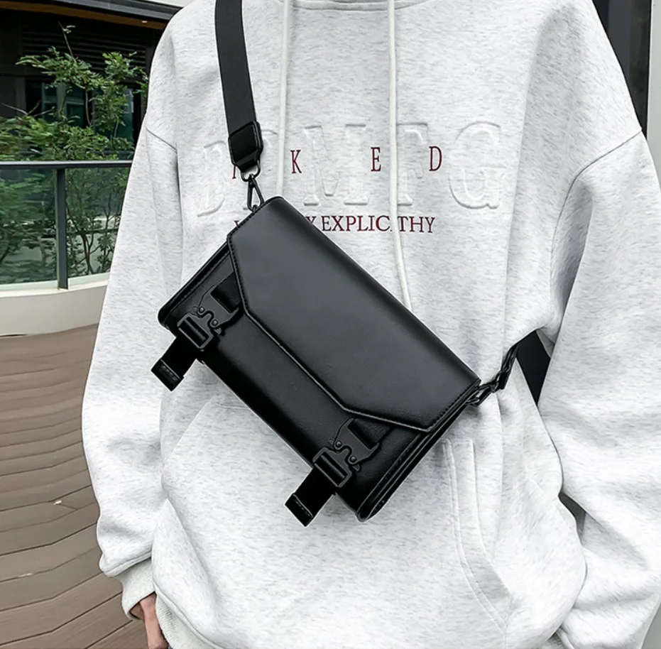 

Стильная квадратная сумка через плечо, новые модные функциональные сумки-мессенджеры унисекс, универсальная сумка через плечо для ежедневных поездок и переноски телефона.