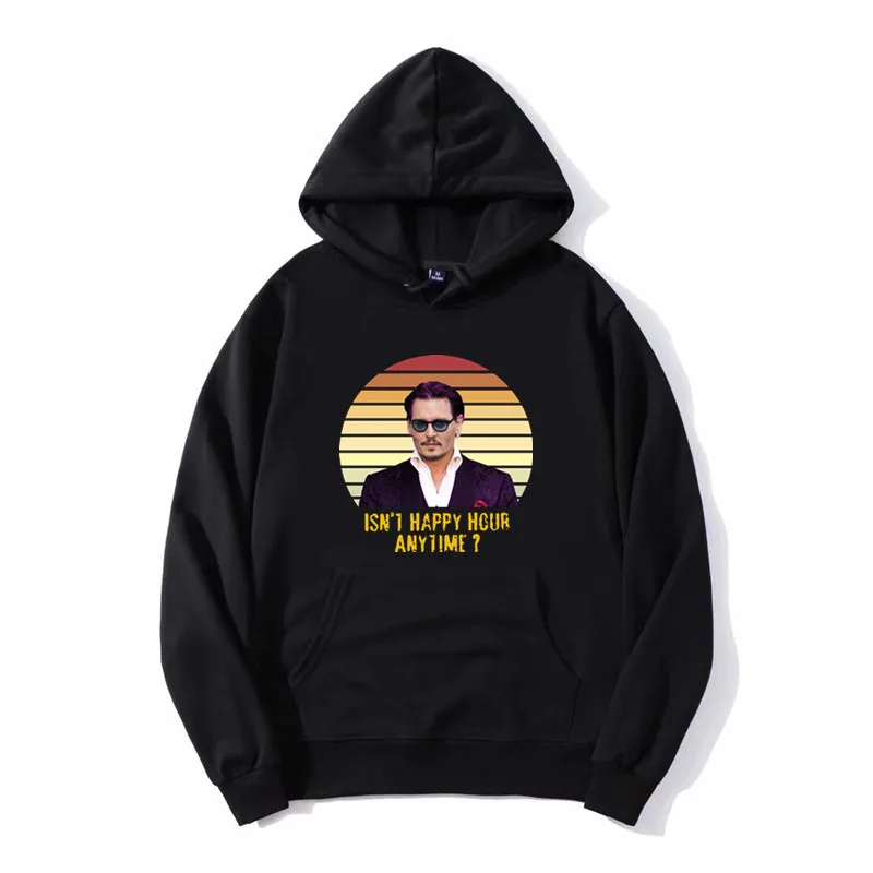 Johnny Depp Classic Hoodie Unisex Coat Harajuku Hoody Sweatshirt Casual Print zipper Streetwear Funny 