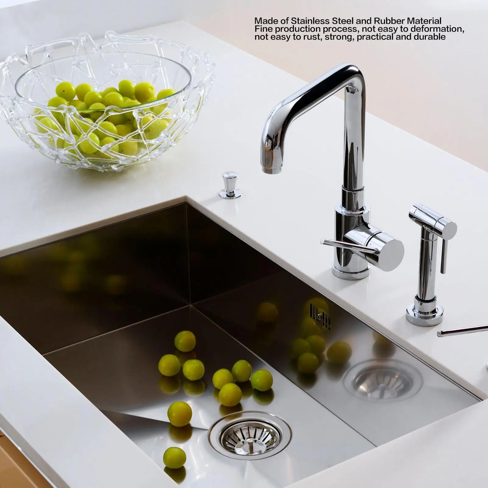 Утолщенная корзина-ситечко для кухонной раковины для эффективного дренажа в ванной и кухне