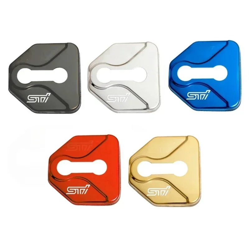 4PCS Car Door Lock Case Cover Buckle Protective Cover Emblem Styling for Subaru XV Outback Legacy Forester Impreza Accessories - view 4