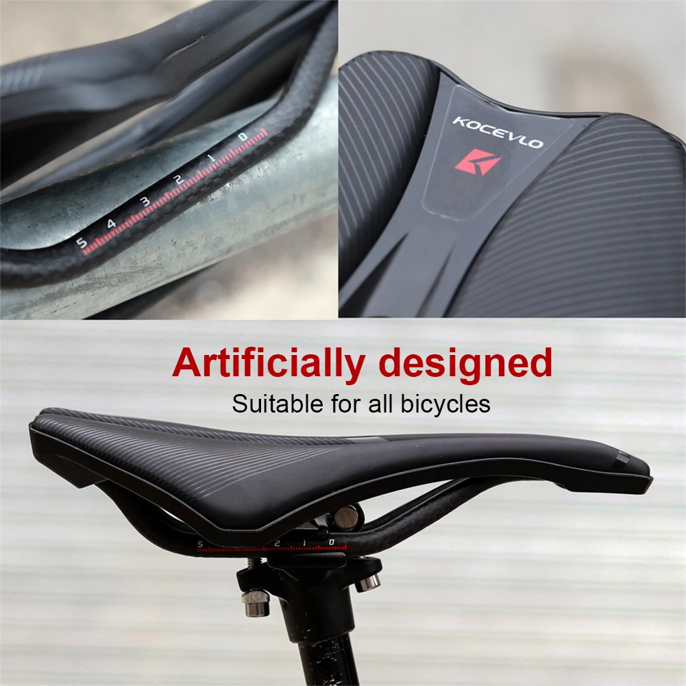 سرج دراجة خفيف الوزن مقاوم للماء وسادة مقعد مريحة لركوب الدراجات لدراجات الطريق MTB