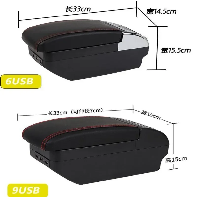 For Citroen Berlingo Armrest Box Peugeot Partner 2014 Car Accessories Original Hand Box Double Layer Chargeable