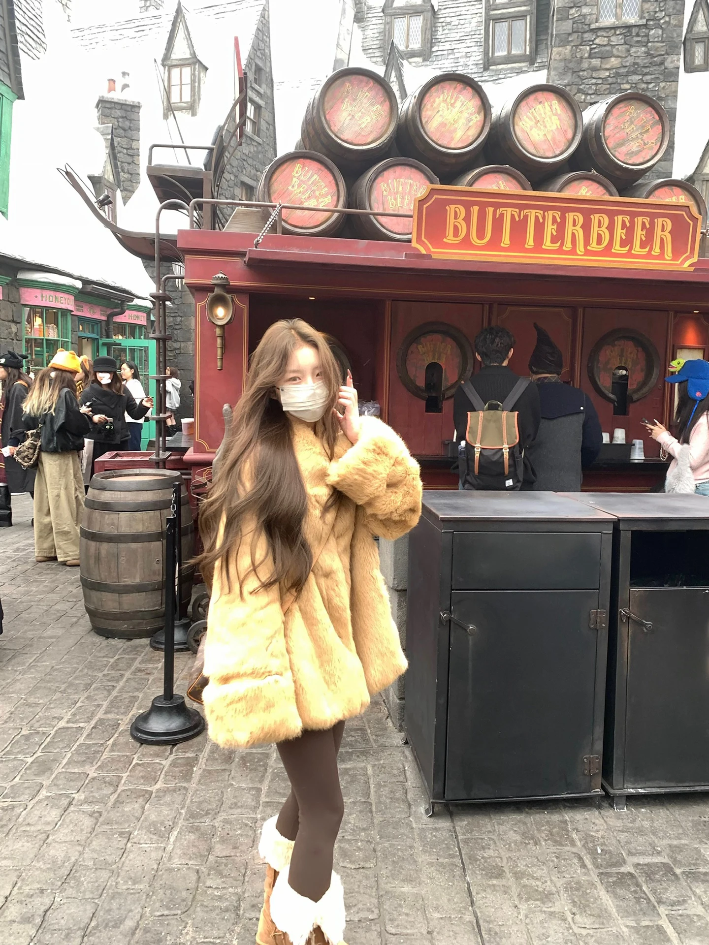 

XXIIUU Soft Gold Winter New Arrival Furry Fur ort Jaet Women's Stand Collar 00% Rabbit Fur Top Warm Korean Sle Loose Fit