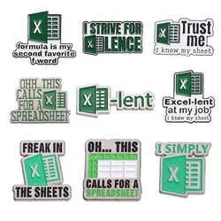 This Calls for a Excel Spreadsheet Enamel Pins Creative Metal Brooches Lapel Badge Accounting Clothes Backpack Pin Accessories
