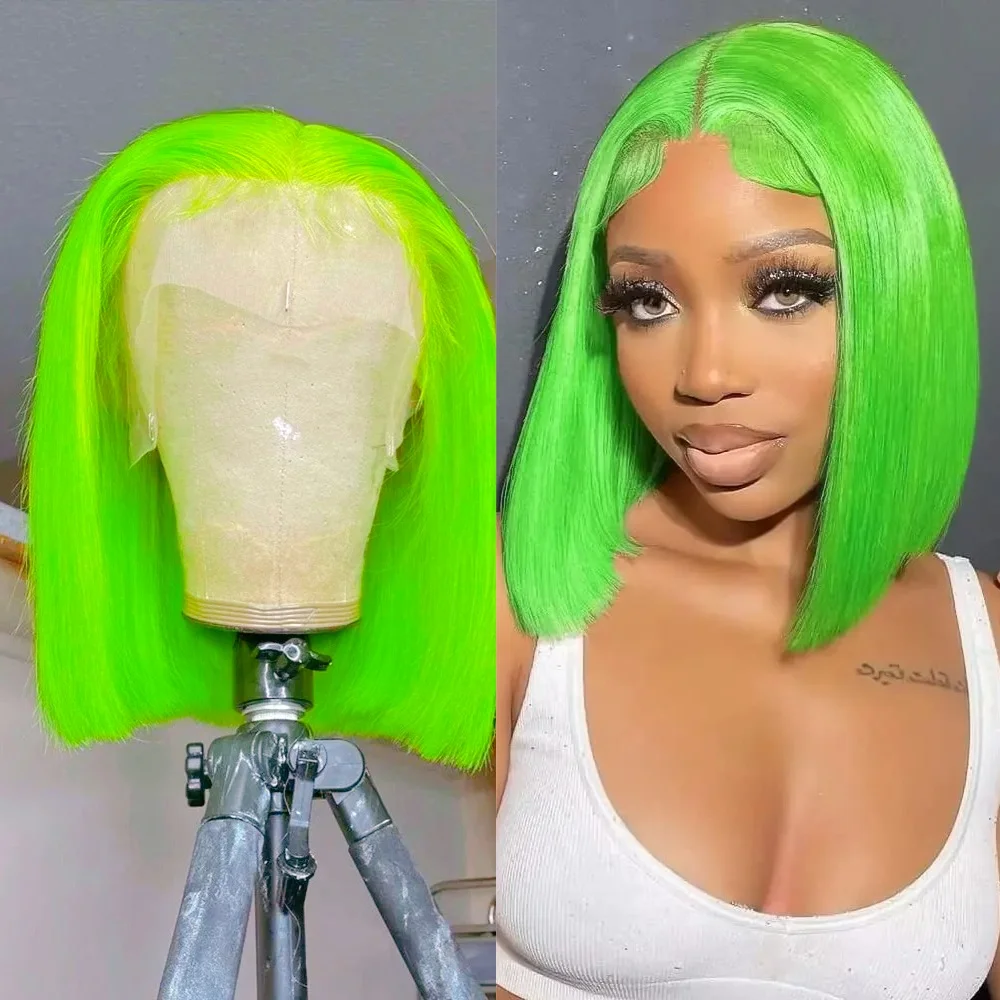 Green Wigs Short St…