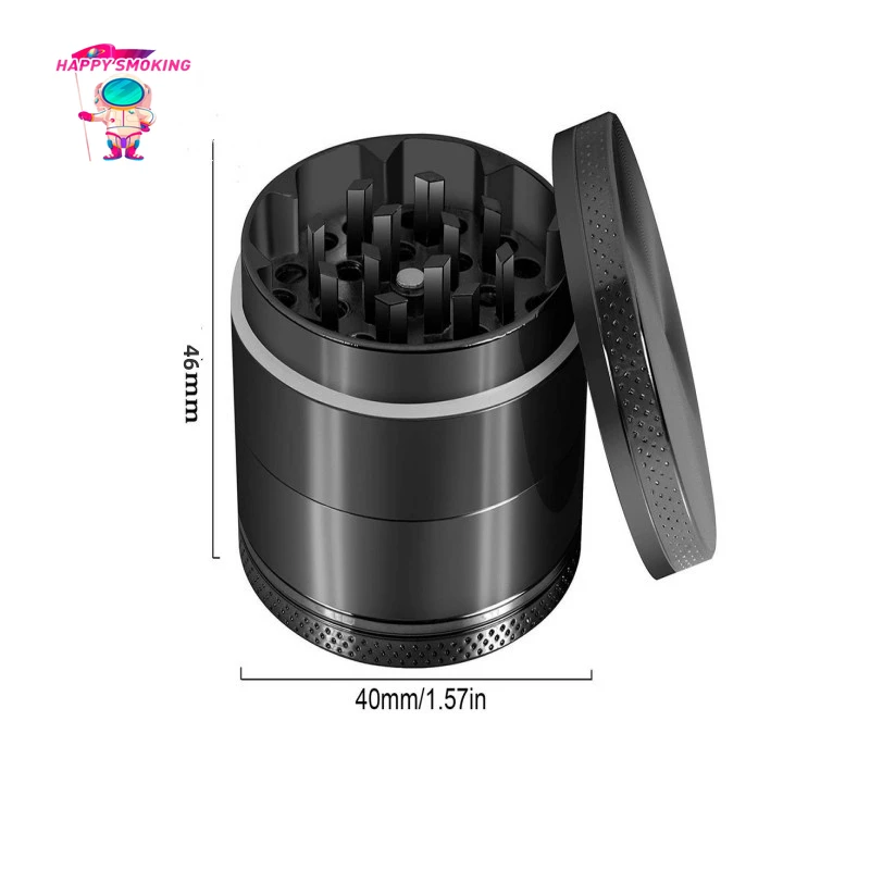 MOONSHADE Mini Manual Dry Herb Grinder for Smoking Grass Aluminum Alloy 4 Layers 40mm Herbal Crusher Tobacco Shop Accessories