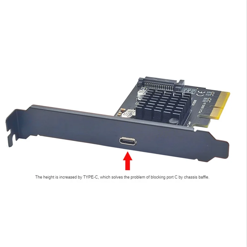 A43M PCIe to Type-C PCI Express PCI-E 4X to USB3.2 GEN2X2 20Gbps TYPE-C Expansion Card ASM3242 Adapter