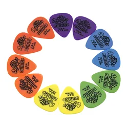 12 szt. Gitara kostki do gitary Plectrum gitara elektryczna Pick akcesoria o grubości 0.5mm,0.6mm,0.73mm,0.88mm,1.0mm,1.14mm