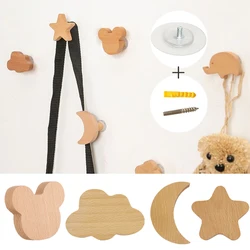 Creative Animal Cute Hook Japanese Adhesive Hook Star Moon Hanging Clothes Hook Nordic Hanging Decorative Handle Multifunctional