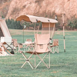 Składane krzesło wędkarskie na zewnątrz, markiza kempingowa, krzesło plażowe, parasol do noszenia, fotel wypoczynkowy z baldachimem