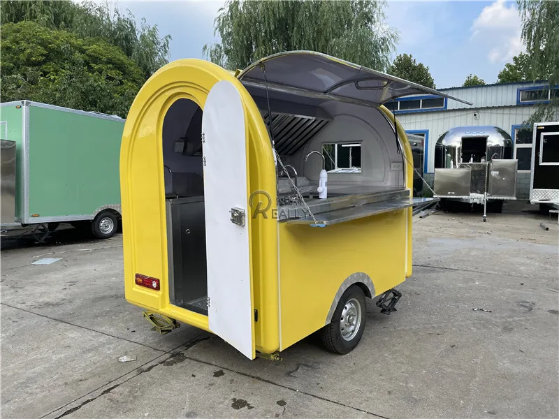 Customized Food Cart Kiosk Mobile Deep Fryer Full Kitchen Street Snack Trailer CE Certification Food Truck