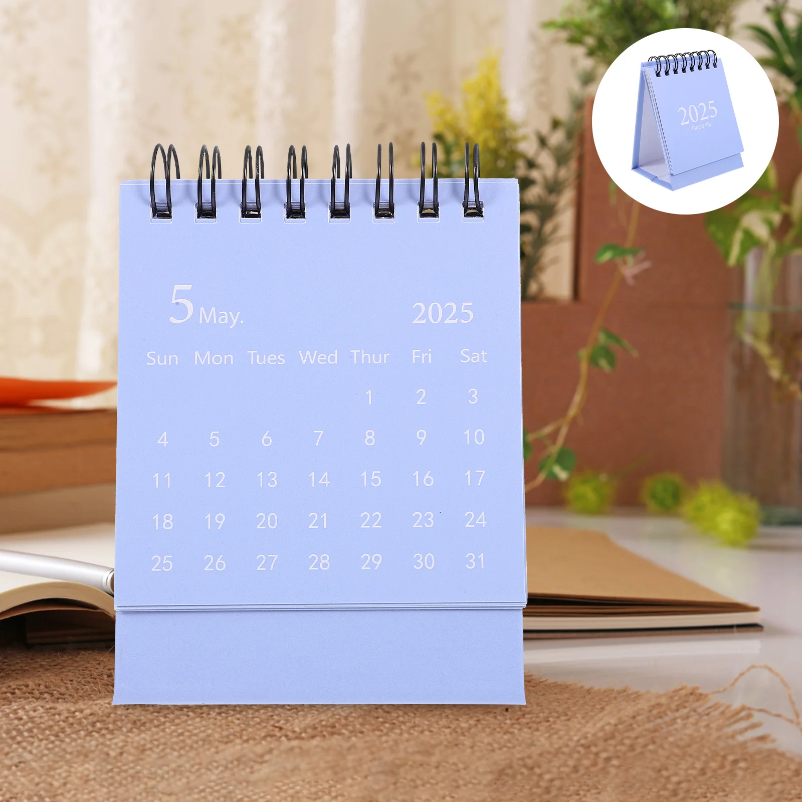

Mini Desk Calendar 2024-2025 Simple Style Thick Paper Monthly Desktop Calendar for Office Home Study Daily Planning Organizer