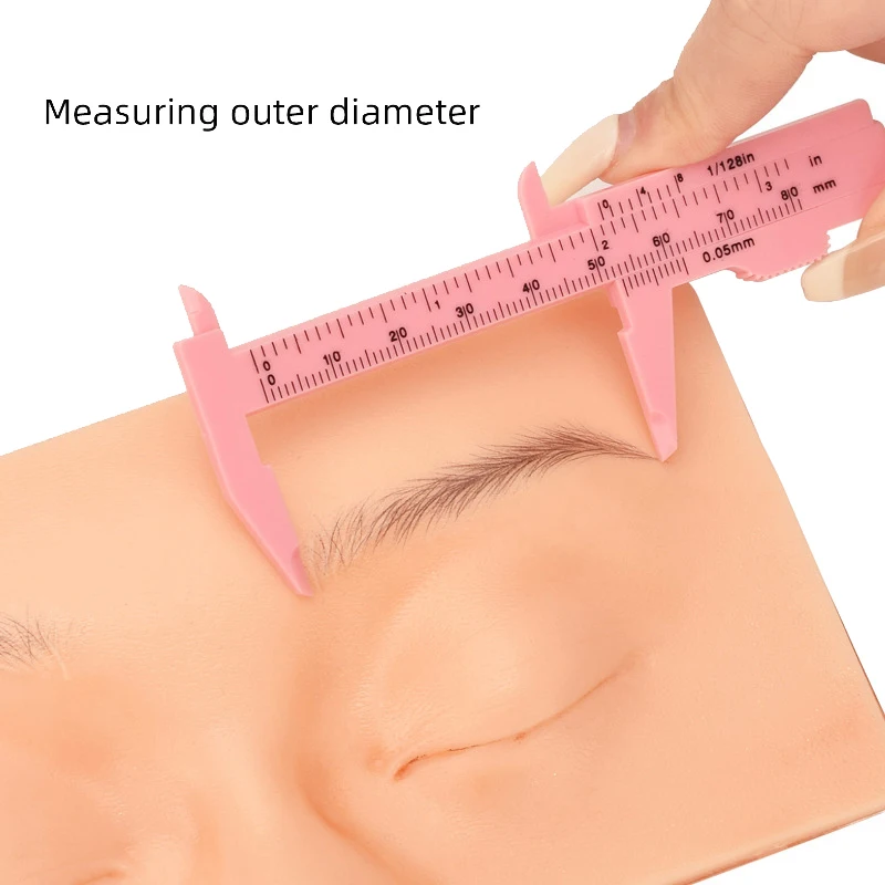 

Eyebrow Positioning Ruler Tattoo Eyebrow Ruler Score Ruler Draw Eyebrow Measurement Eyebrow Ruler Plastic Vernier Caliper 80mm