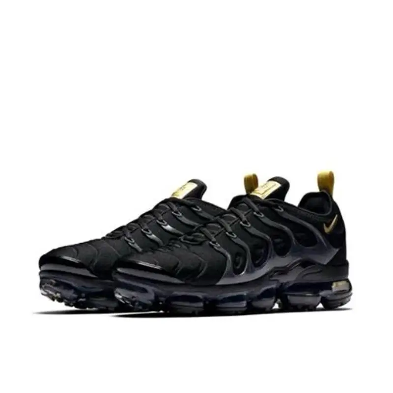 Nike Air VaporMax Plus TN Men's Women Running Shoes Full Palm Air Cushion Shock Absorbent Rebound Durable Breathable Black Gold