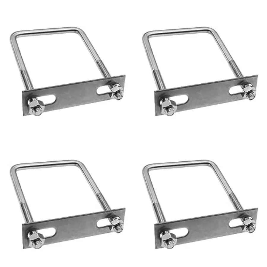 

Square UBoltsStainless Steel Square Bend U Bolts Frame Plate U Shaped Nuts and Bolts for Automobiles Traile Ski Boats or Sailbo