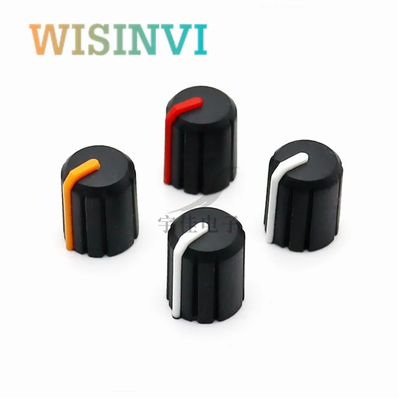 10PCS Soft Rubber Knob Cap Diameter 11.5mm Height 14mm Potentiometer Encoder Knob Flower Shaped Inner Hole 6mm