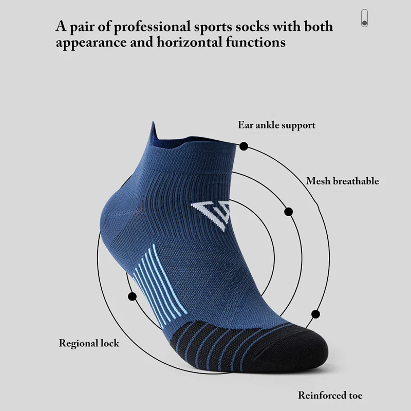 Chaussettes de compression respirantes pour hommes et femmes, chaussettes de sport, chaussettes de basket-ball, chaussettes de cyclisme, chaussettes de course, chaussettes tubulaires à haute élasticité, lot de 3 paires