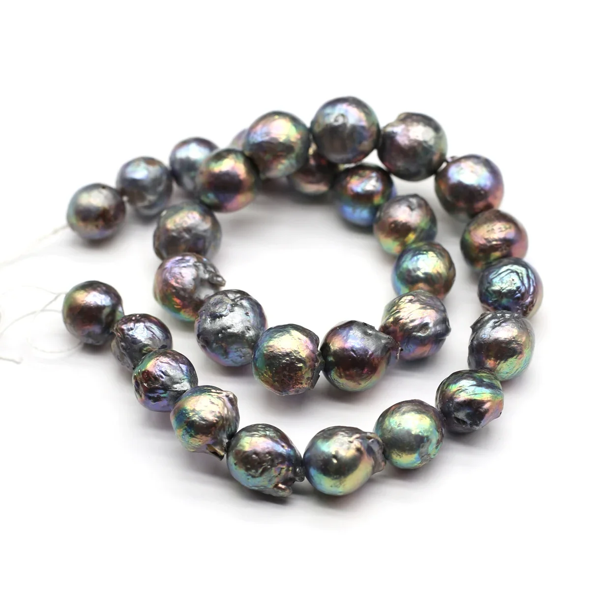 Perle grandi barocche 14-16mm perle di perle rotonde irregolari d\'acqua dolce naturale creazione di gioielli accessori per bracciali con collana fai