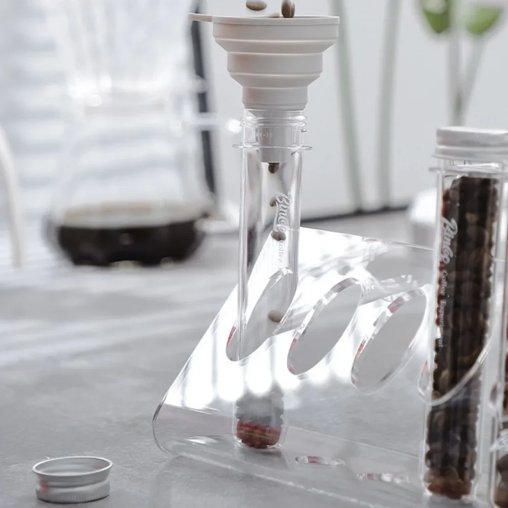 Coffee Bean Storage Dispaly Rack Acrylic Transparent Coffee Bean Storage Tubes Coffee Bean Single Dose Container Coffeeware