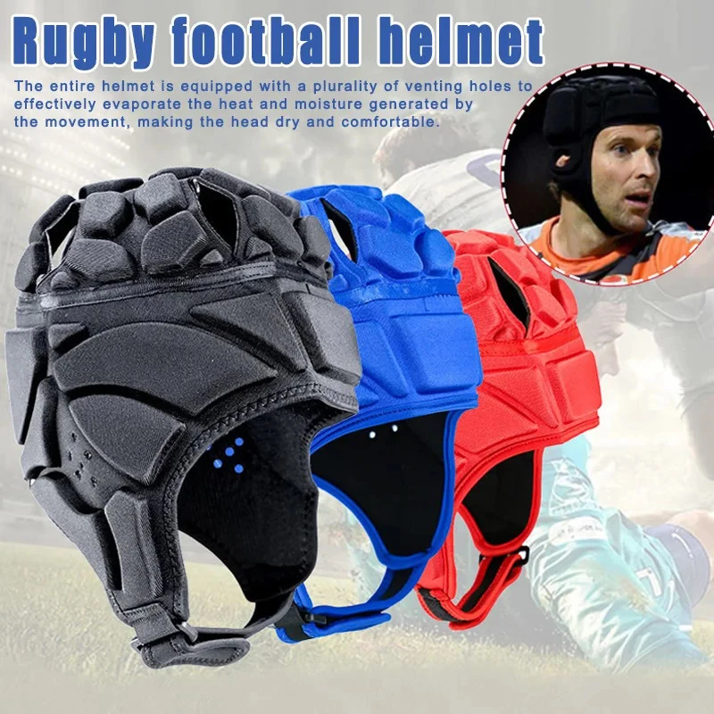 American Football Rugby Helmet Goalkeeper Hat Bump Cap Head Protector Sports Goal Keeper Headgear EVA Foam Helmet