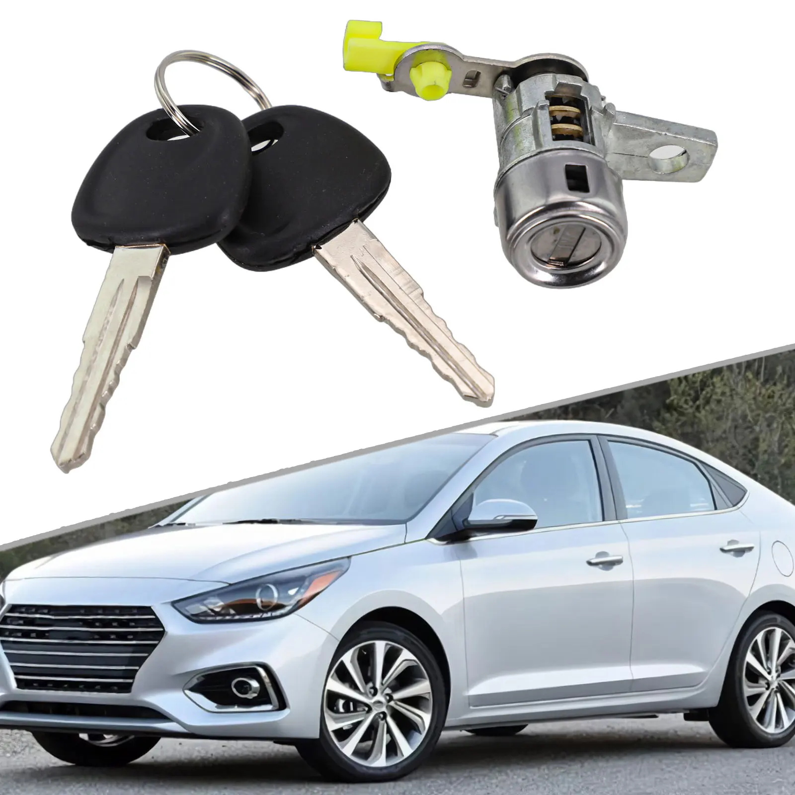 Direct Replacement High-strength Practical Brand New Door Lock Cylinder Keys High-quality 81970-1EA00 ABS Black