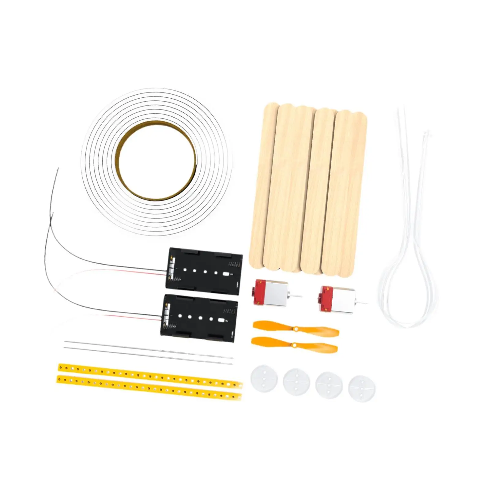Wooden Building Block Kit Electric Boat Supplies Mechanical Assembly for Kids Elementary Primary Students Gifts