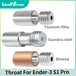 Bimetal Heat break Throat Copper Titanium Alloy High Temperature For Sprite Extruder Ender-3 S1/Pro/CR10/SE1 3D Printer Throat
