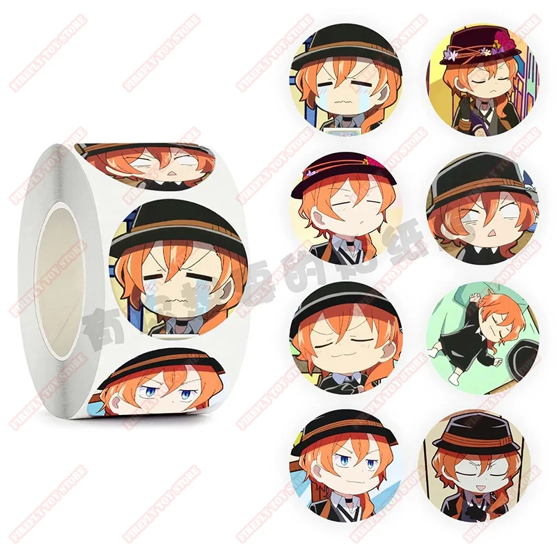 Bungo Stray Dogs Animation Comic Peripheral Toy Nakahara Chuuya Sticker Paper Tape 500 Pics Luggage Guitar Skateboard