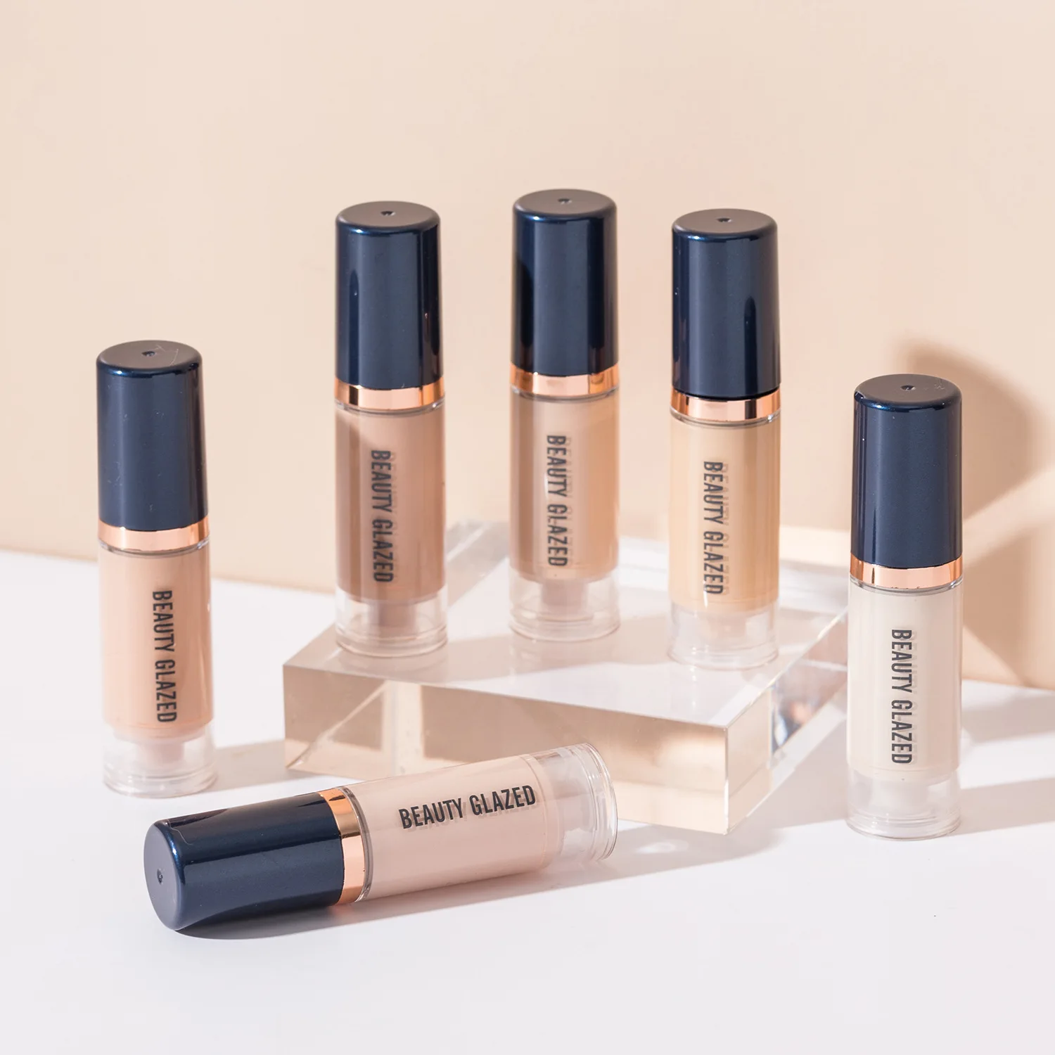 6ml Waterproof Matte Liquid Foundation Cream Smooth Long Wear Oil-Control Face Foundation Full Coverage Concealer Contour Makeup