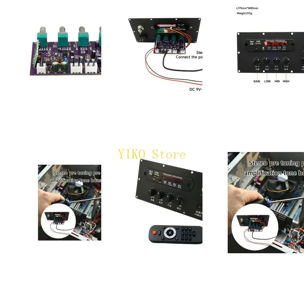 

K32C NE5532 HIFI Speaker Preamp Tone Board 9-29V Power Supply Panel Board Outdoor