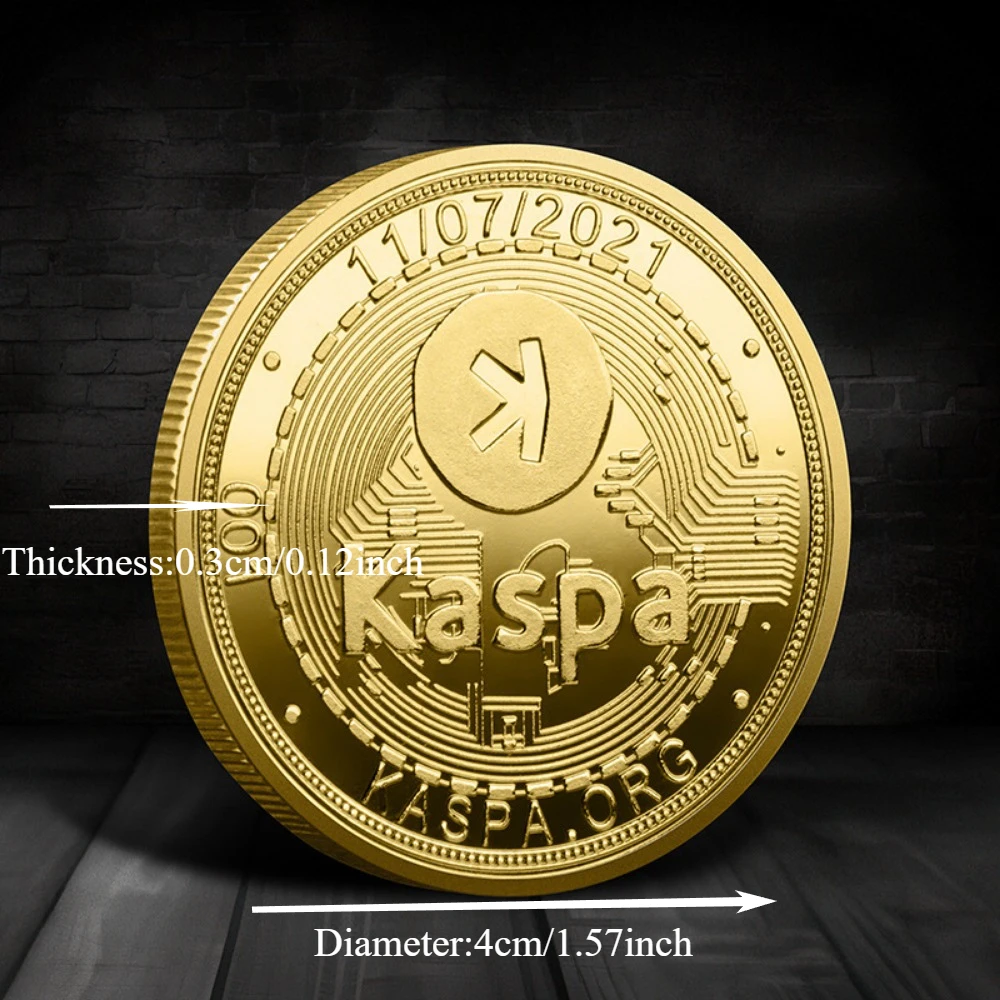 1 قطعة Kaspa USA Ethereum العملات الرقمية الافتراضية الذهبية الفضة مطلي تذكارية عملة جمع هدية تذكارية #2