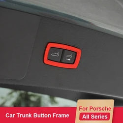 For Porsche Cayenne Macan Panamera 2013 2014-2016 2018 2019 2020 2021 2022 2023 2024 Car Trunk Switch Button Trim Frame Sticker