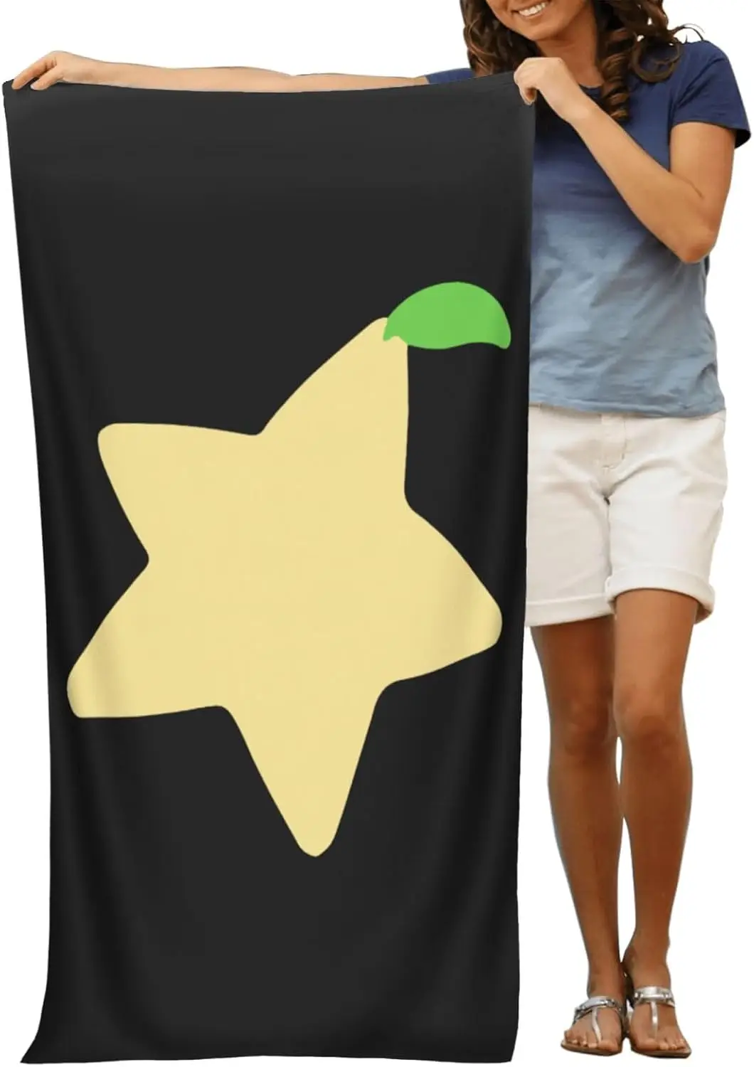 Animal Crossing Star Fruit Microfiber Beach Towel – Ultra Soft Quick Dry Sand Free Oversized for Adults Perfect for Pool Beach