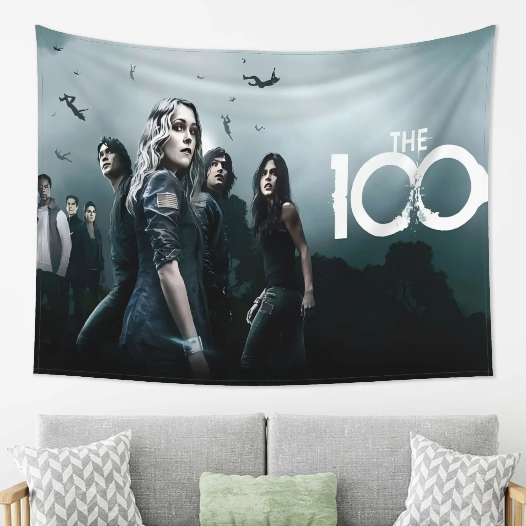 The 100 TV Show Tapestry - Perfect for Adding Sci-Fi Style and Drama to Any Room Decor, Ideal for Fans and Home Use
