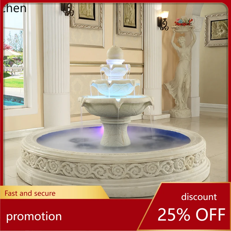 ZML large floor-to-ceiling fish pond fountain running water three-layer water feature decoration humidification ornament