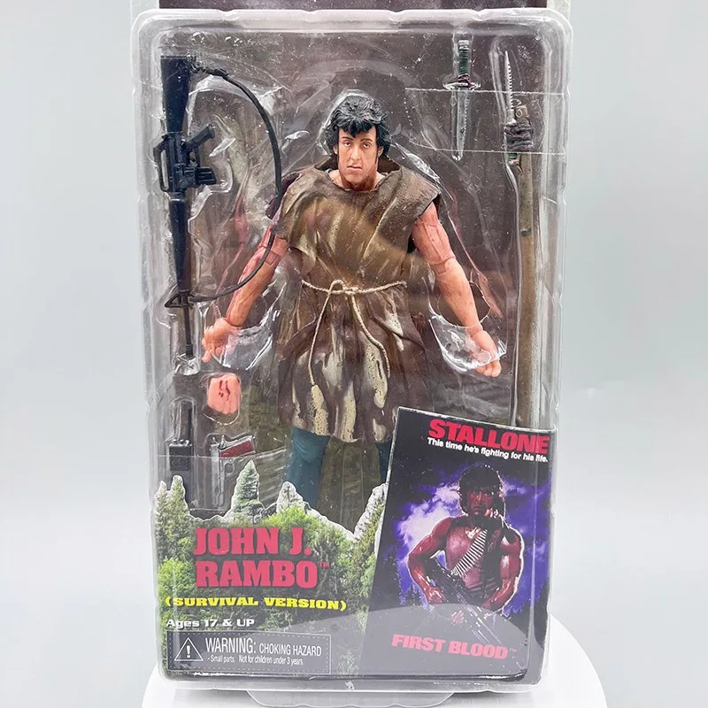 

NECA Movie First Blood Rambo Battle Edition Stallone 7 ''собранная модель фигурка игрушка настольное украшение подарок на день рождения для мальчика