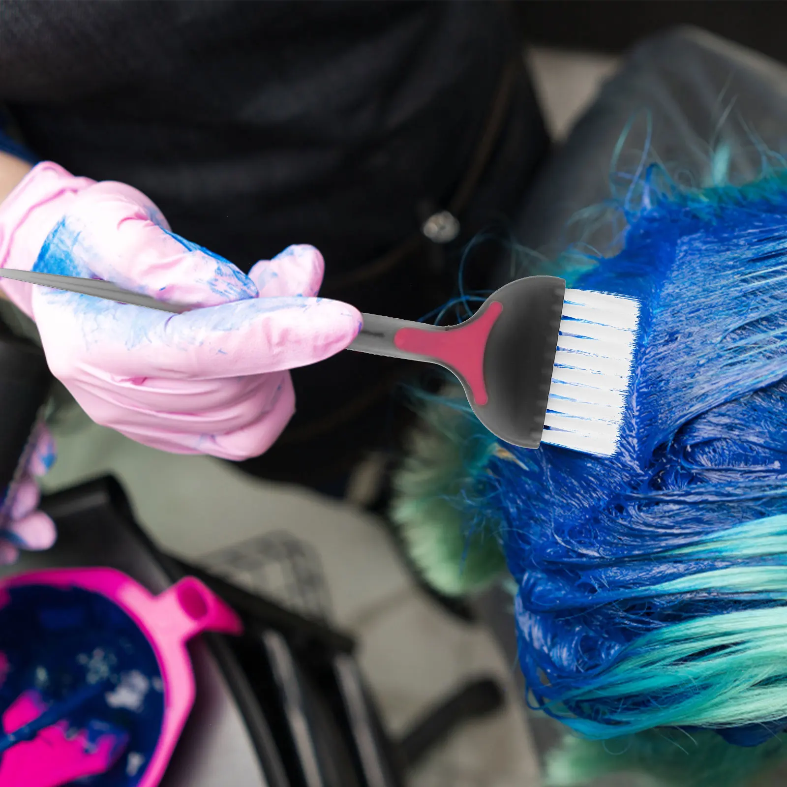 

4Pcs Hair Dye Brush Tools Set Professional Coloring Applicators for Home Salon DIY Hair Dyeing Highlights Foiling Treatment