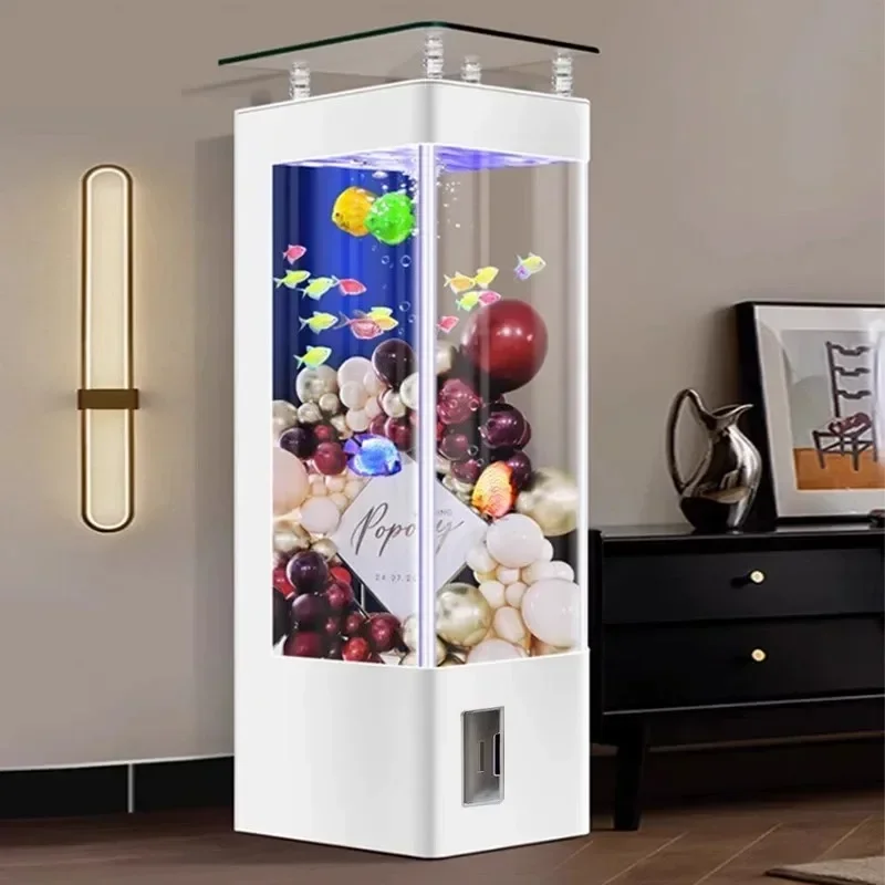 

B1 water-free household fish tank integrated molding glass medium-sized goldfish tank ecological aquarium
