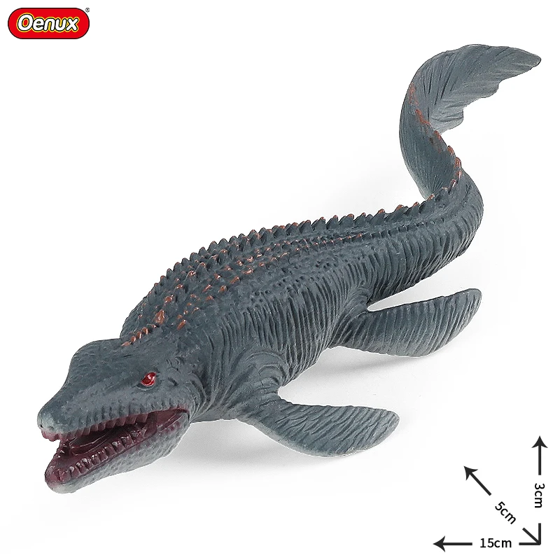 Oenux Jurassic Carnivorous Dilophosauridae Mosasaurus Velociraptor T-Rex PVC Dinosaur World Animasl Model Action Figures Kid Toy